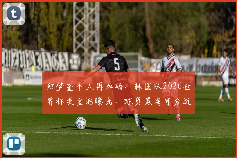 郑梦奎个人再加码，韩国队2026世界杯奖金池曝光，球员最高可分近2700万